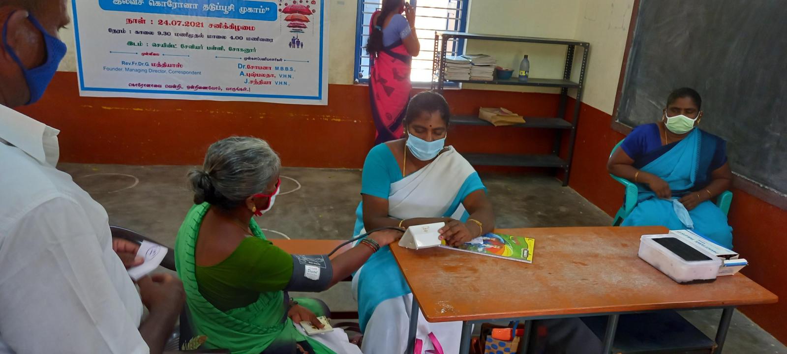 Doctor consulting rural elder